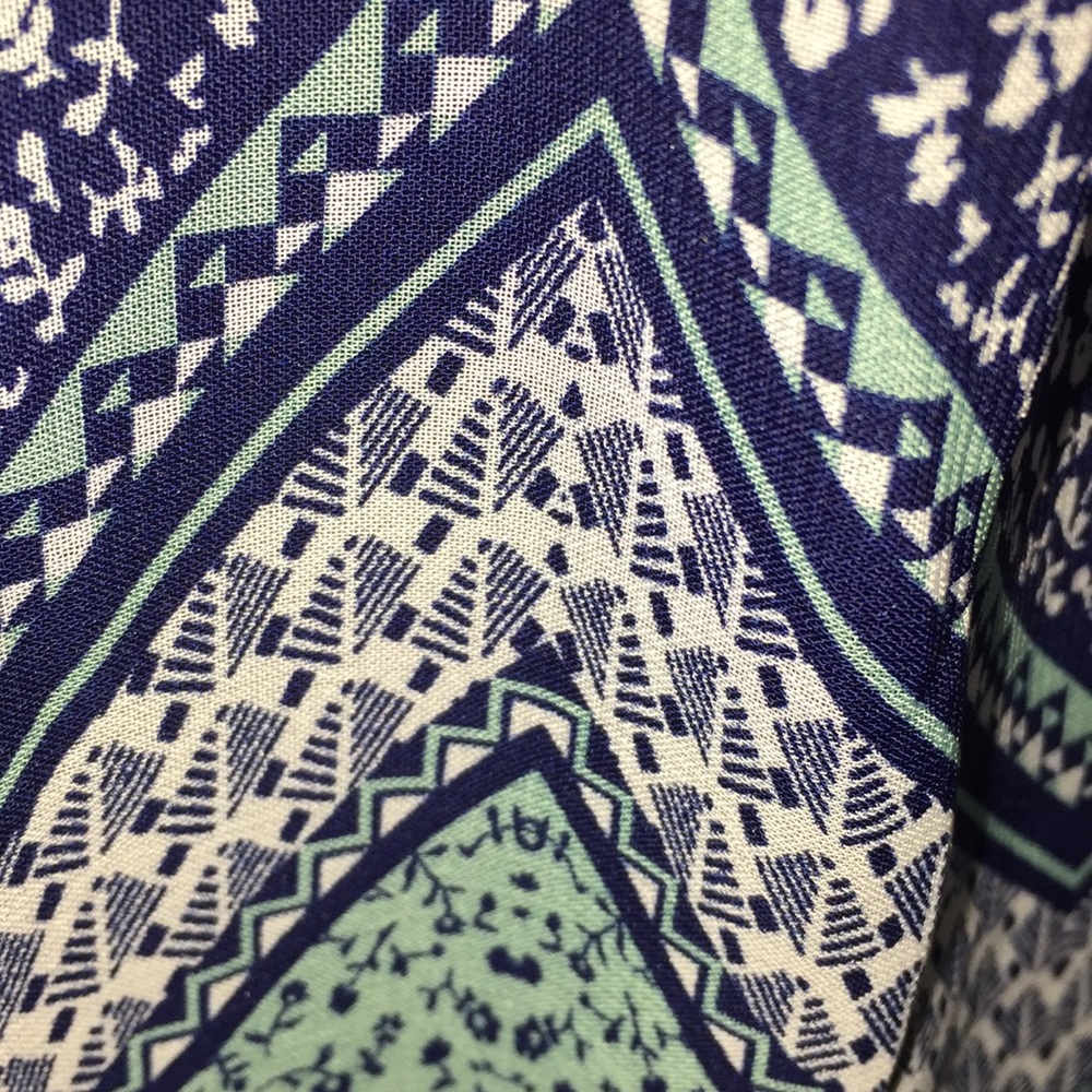 Bebop Medium Navy Geometric Zig Zag Pattern Dress - image 8